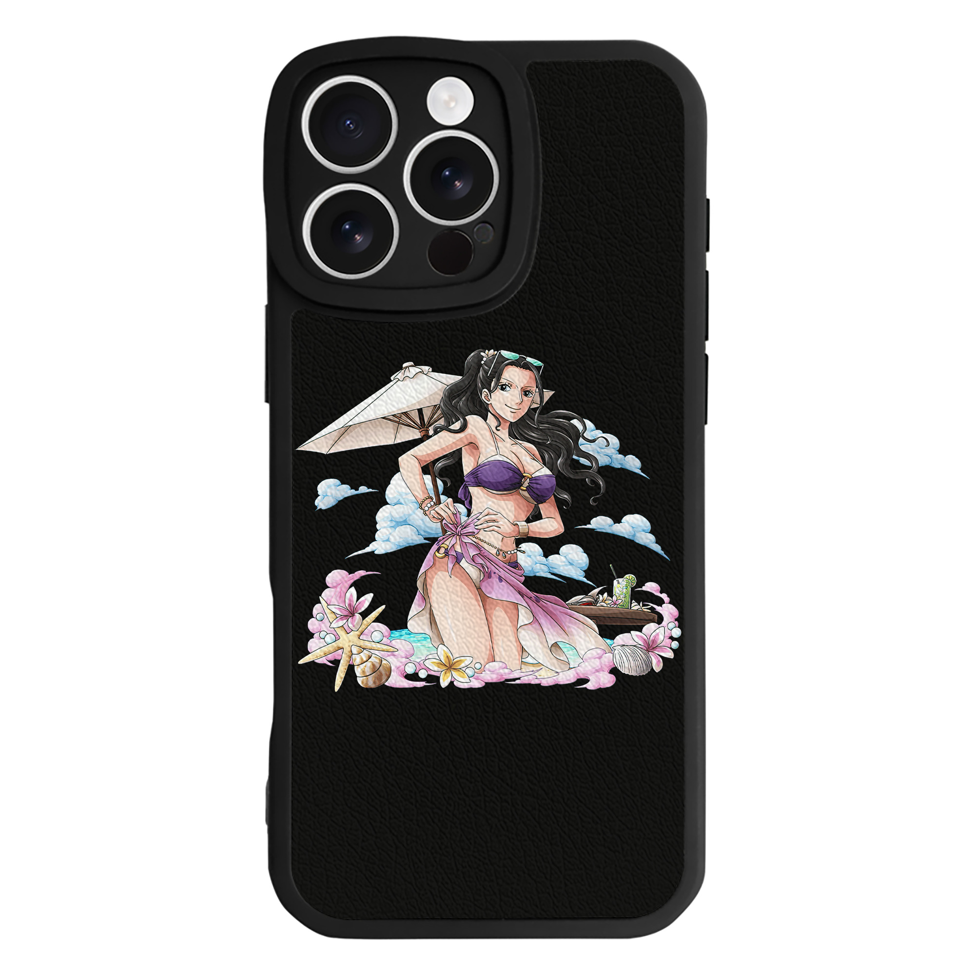 （画像用） ワンピース ニコ・ロビン ONE PIECE Nico Robin 【iPhone 16シリーズ対応】シリコンスマホケース（レザー調） 材質：シリコン
